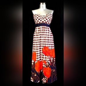 MAEVE Anthropologie TULIP FIELDS STRAPLESS DRE(Sz 12) (convertible straps)